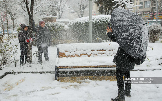 تهران امروز برفی می‌شود | بارش برف و باران در ۱۹ استان بارش ؛ شدت بارش‌ها در این ۹ استان