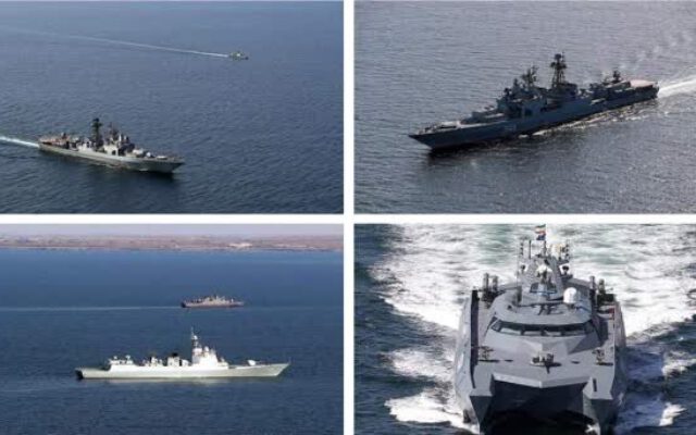 ورود ناوهای ایران، چین و روسیه به منطقه رزمایش دریایی ۲۰۲۴ + عکس | کدام ناوها از ایران حضور دارند؟