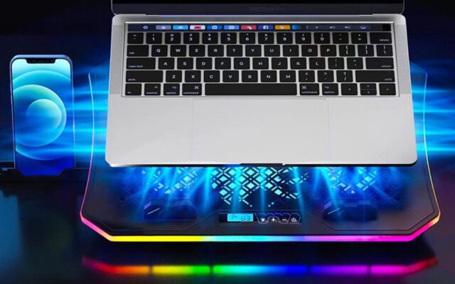 ۱۲ کول پد لپ تاپ با نورپردازی RGB؛ زیبا، باکیفیت و کاربردی