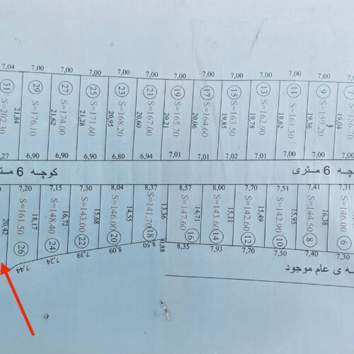 فروش زمین ۱۷۴متر، داخل شهرک، چمستان، گیلانده