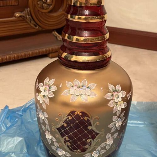 یک جفت تنگ گل برجسته اصل عتیقه