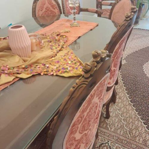 مبل استیل چوب گردو