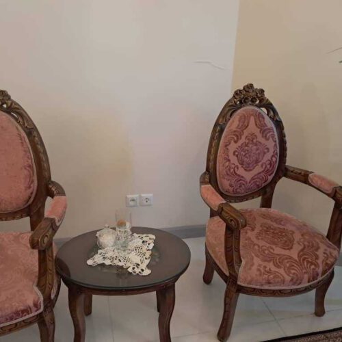 مبل استیل چوب گردو