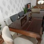 ناهارخوری 8نفره چوب روس