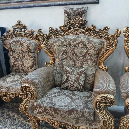 مبل9 نفره سلطنتی سیاه قلم با3تامیز