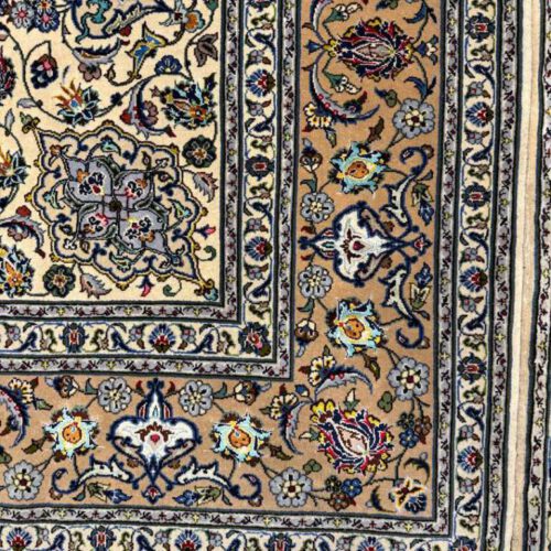 جفت فرش 6 متری دست بافت گل ابریشمی