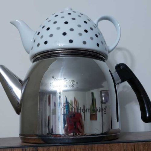 کتری قوری استیل دسته بغل