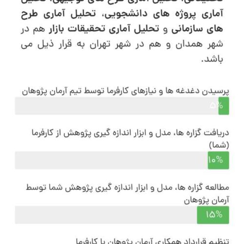 تحلیل آماریِ پایان نامه و مقاله و پروپوزال تحصیلی-شغلی-تجاری